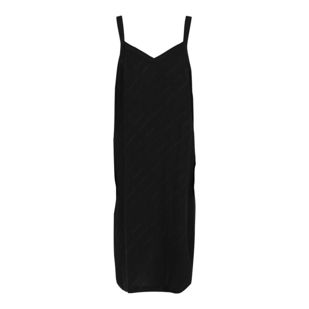 Balenciaga Oversized Slip Dress Black Womens